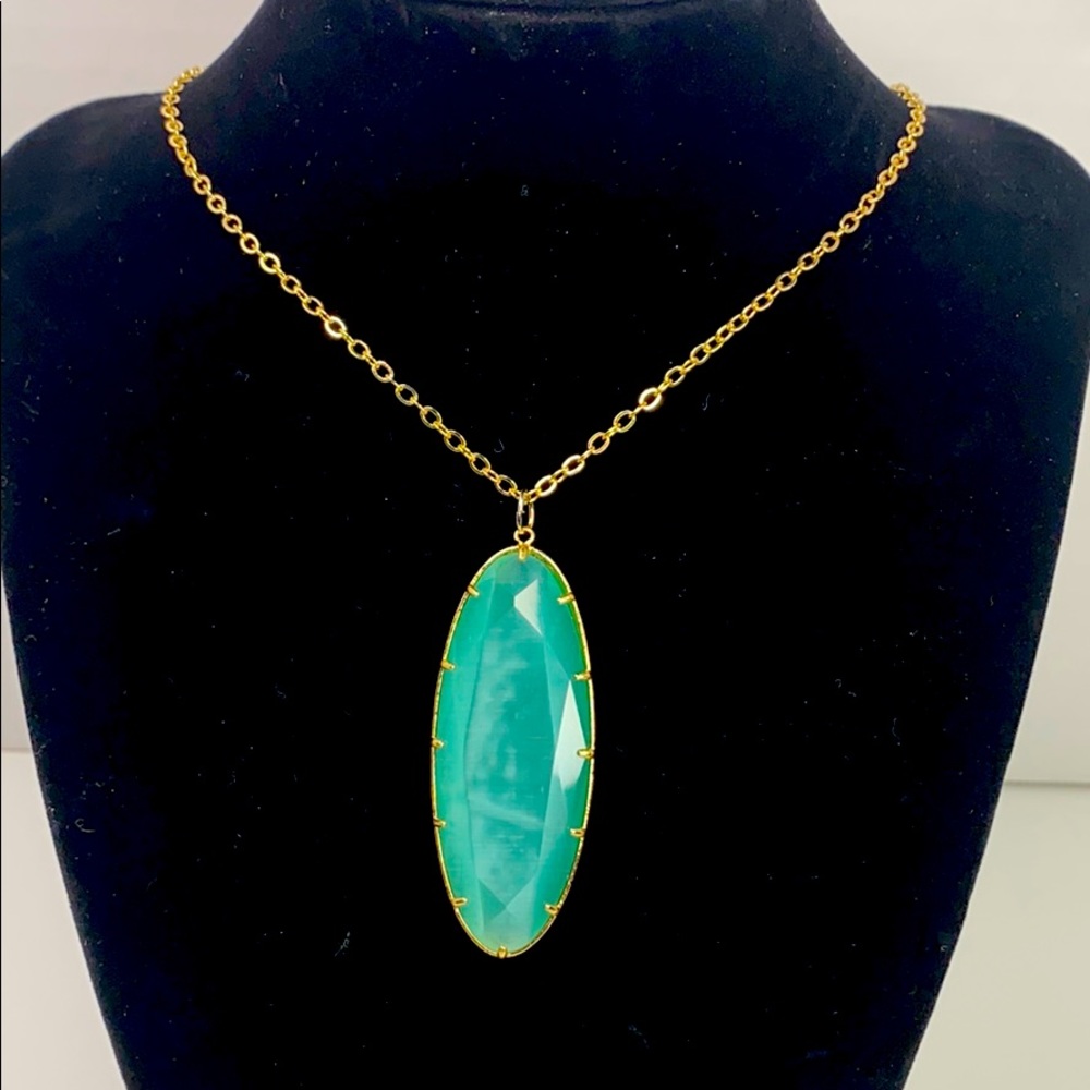 NWT 14th & Union Wire Wrapped Stone Pendant Necklace